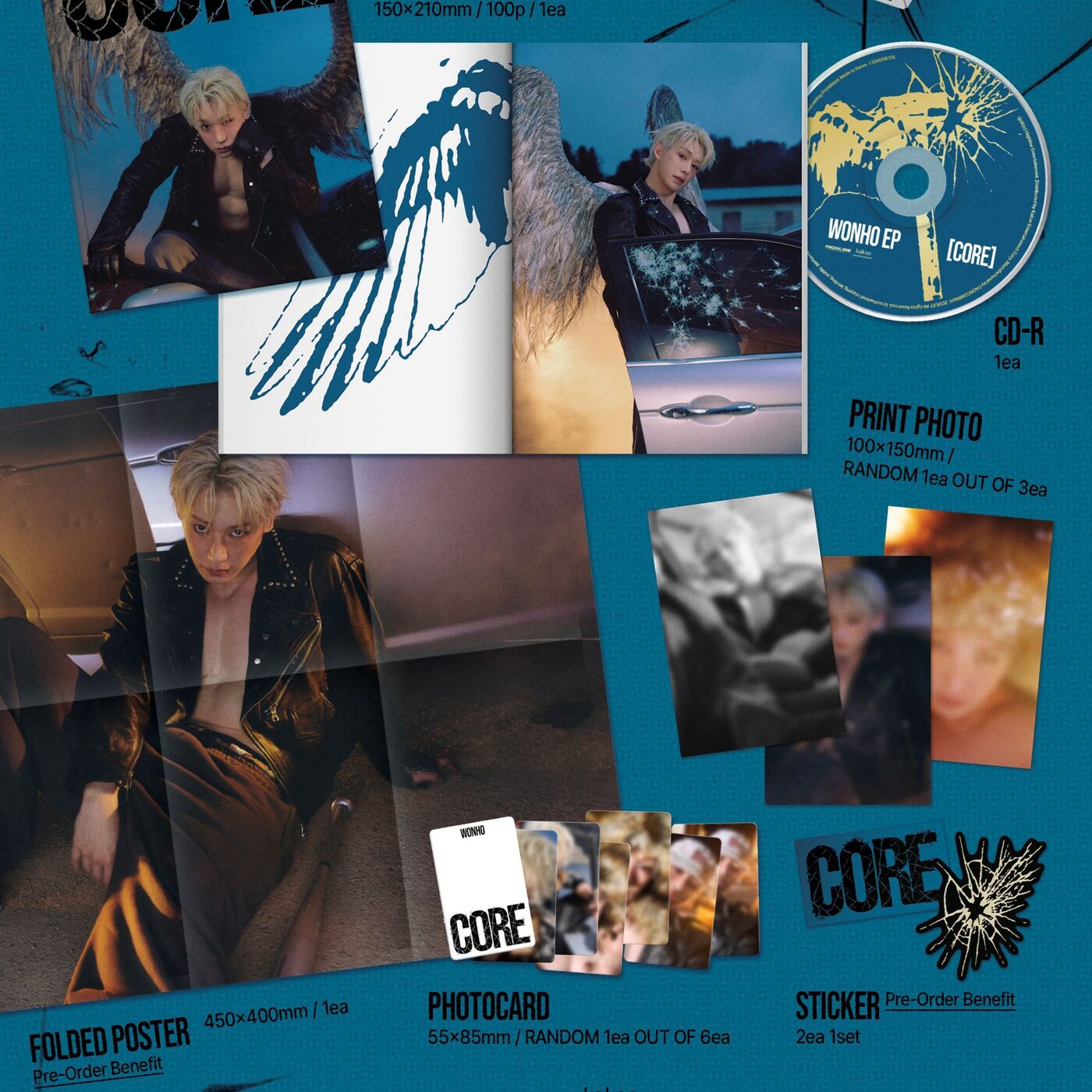 WONHO - EP Album [CORE] (Crack Ver.) - Music - Shop - NEOE kpopshop